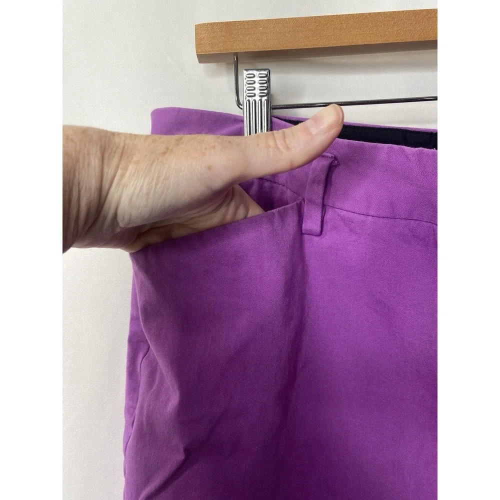 Worthington Womens Purple Pants Size 14 Cotton Career Office Mothers Day Church